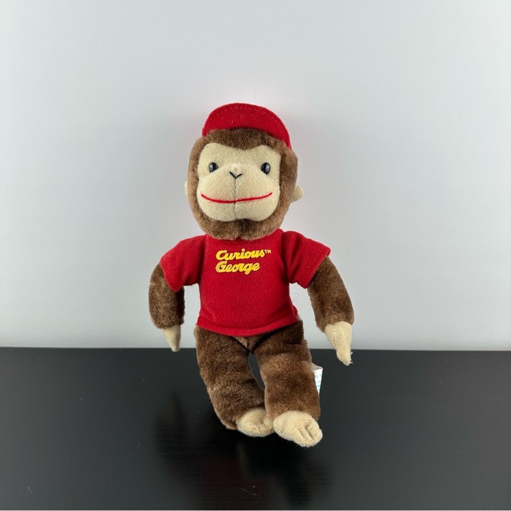 Curious George Toy Network Plush Stuffed Animal Monkey Red Hat Ape Chimp 9”